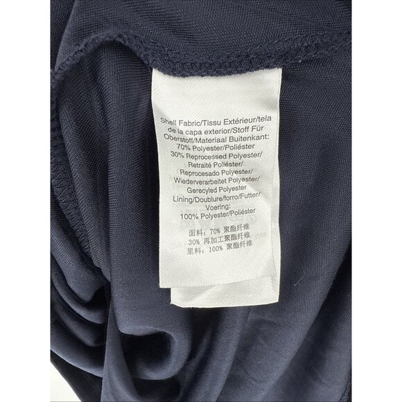 New DKNY Womens Size 8 Navy Floral Flutter-Sleeve Faux-Wrap Midi Dress $129 - Picture 11 of 12